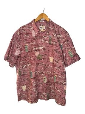 Limited Issue Reyn Spooner Mai Tai Tiki Shirt XL Hawaiian Aloha